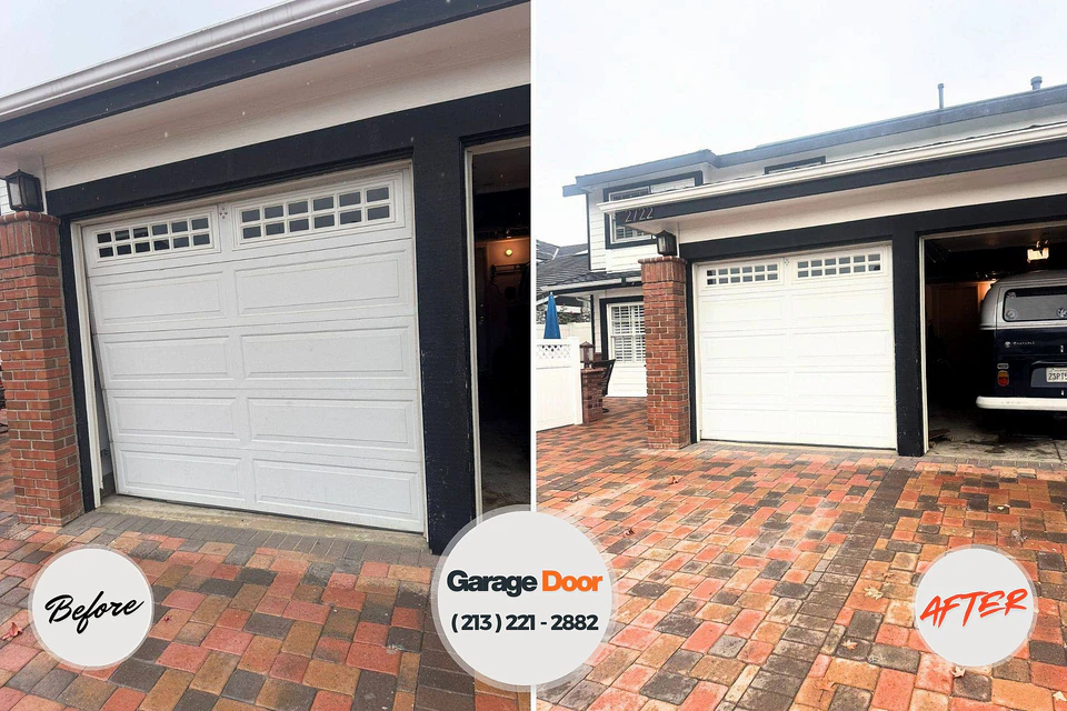 Before and after: garage door repair St. Petersburg, FL